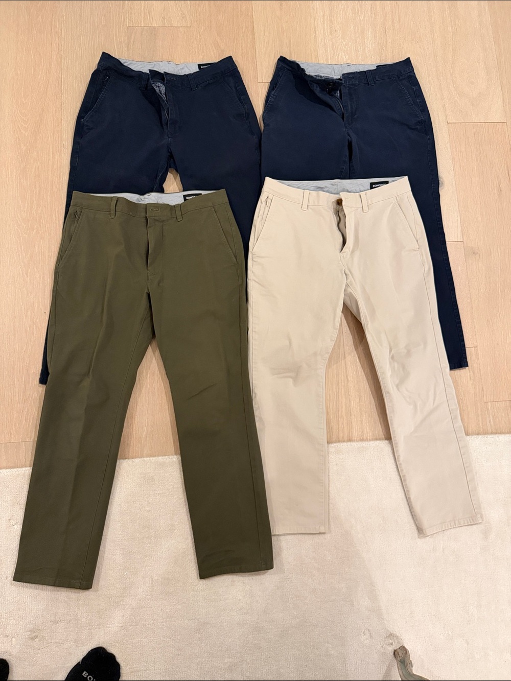 Bonobos Chino Pants in Navy, Olive, and Beige - Slim Casual